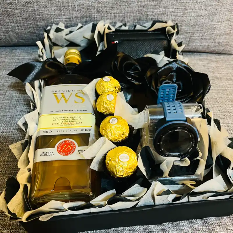 🎁 Cesta rectangular premium para caballero