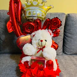 🧸 Cesta redonda romántica