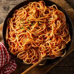 Espaguetis Amatriciana 