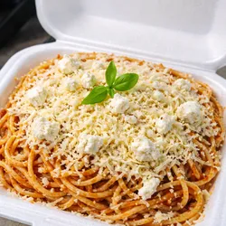 Espaguetis Dos Queso (Queso Cabra y Grana Padano)