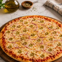 Pizza de Cebolla y Aceituna