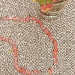 Collar de cuarzo melón