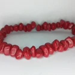 Pulsera chip de turquesa roja
