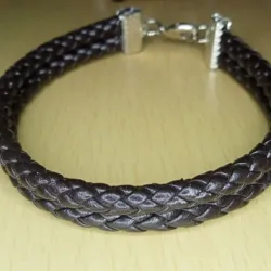 Pulsera de cuero doble