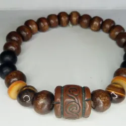 Pulsera de madera y piedras