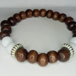Pulsera de madera y piedras