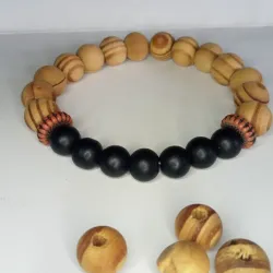 Pulsera de madera y piedras