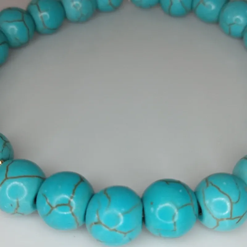 Pulsera de turquesa azul