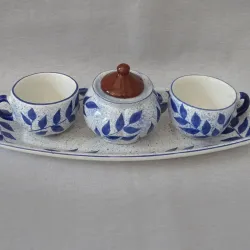 Azucarero con dos tazas medianas 