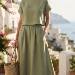 Vestidos de lino , moda europea