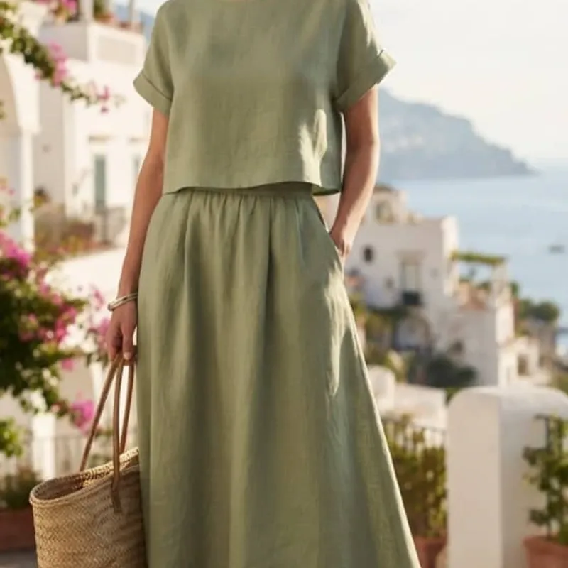 Vestidos de lino , moda europea