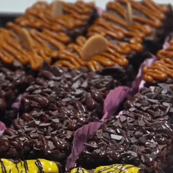Brownie con cubierta de chocolate