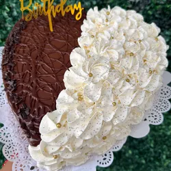 Cake corazón mixto