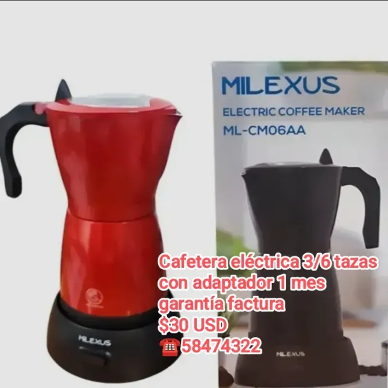 Cafetera eléctrica 3/6 tazas MILEXUS