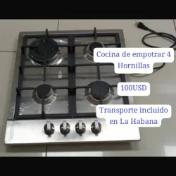 Cocina de empotrar con 4 hornillas 