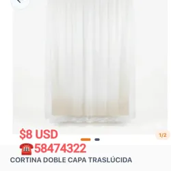 Cortina doble capa traslucida