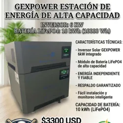 Estación 6kw con batería 10 kw