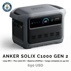 Estación eléctrica ANKER SOLIX 1024WH pico 3000w