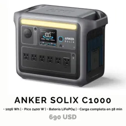 Estación eléctrica ANKER SOLIX 1024WH pico 3000w