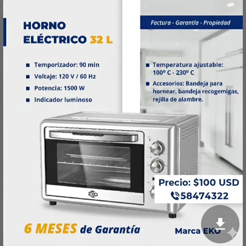 Horno eléctrico EKO 32 litros