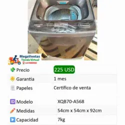 Lavadora automática Premium 7 kg