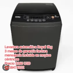 Lavadora automática ROYAL 9 kg 