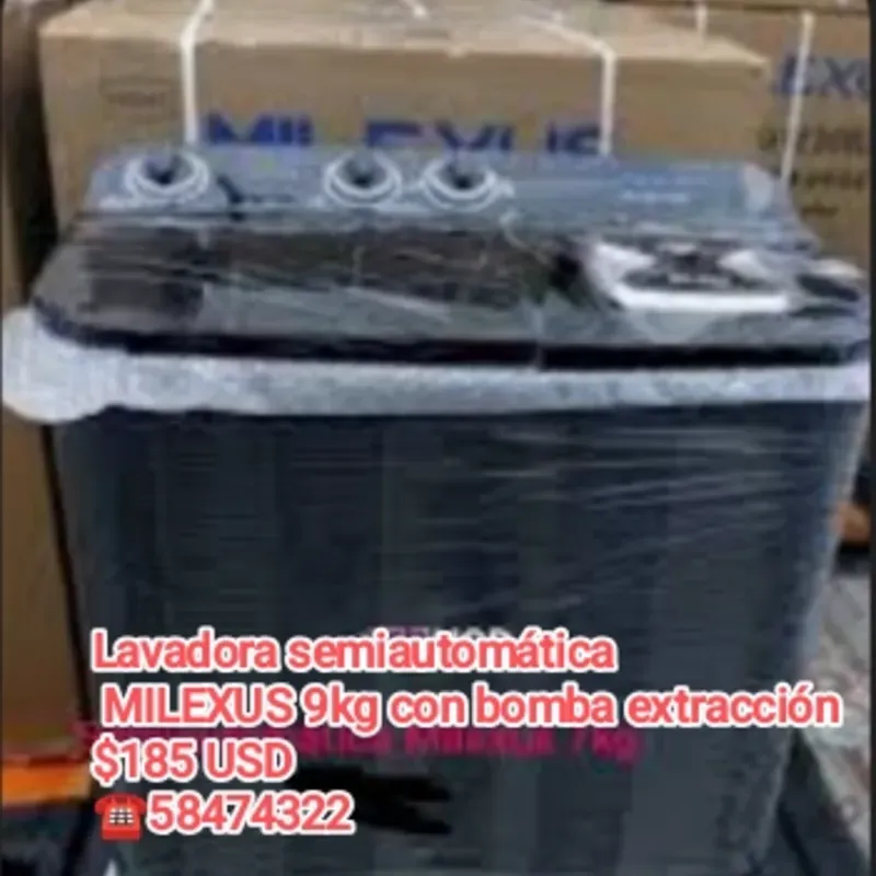 Lavadora semiautomática MILEXUS 7 Kg con bomba