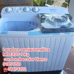 Lavadora semiautomática MILEXUS 7 Kg con bomba