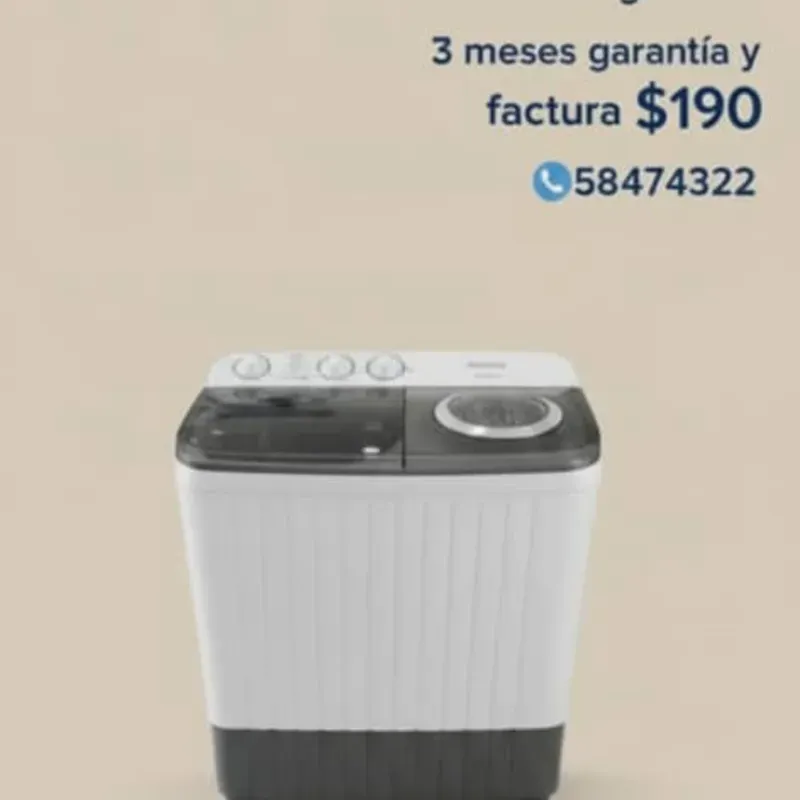 Lavadora semiautomática MILEXUS 9kg con bomba de agua