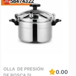Olla de presión de rosca 5 litros