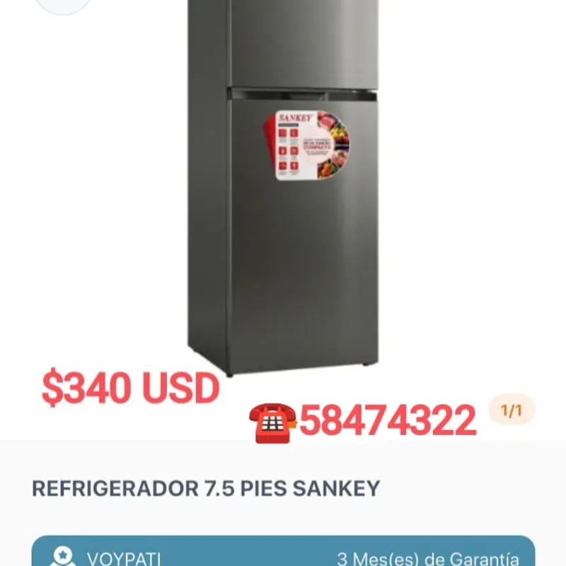 Refrigerador SANKEY 7,5 pies