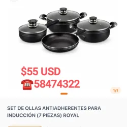 Set de ollas antiadherente para inducción