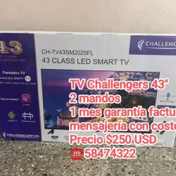 Televisor Challengers 43 pulgadas con dos mandos