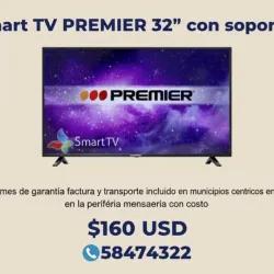 Televisor Premier 32 pulgadas con soporte a la pared