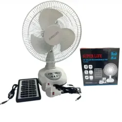 Ventilador de mesa 16" Super Life recargable