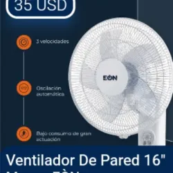 Ventilador de pared 16" pulgadas marca EON