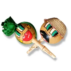 Maracas con rostros 