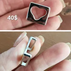 Adormo metálico forma corazón