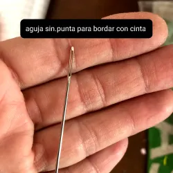 Aguja sin punta para bordar con cinta 