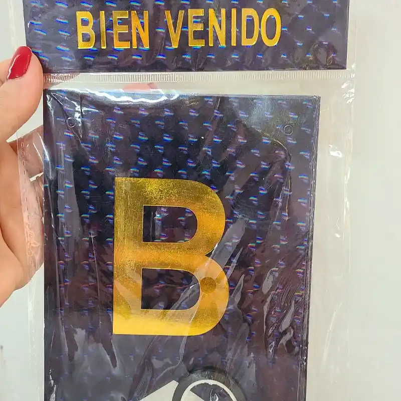 Cartel  BIEMVENIDO carton