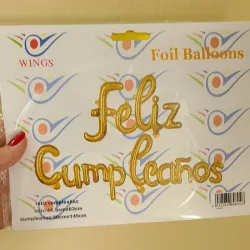 Cartel de globo feliz cumpleaños 