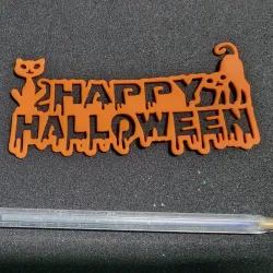 Cartel troquelado halloween