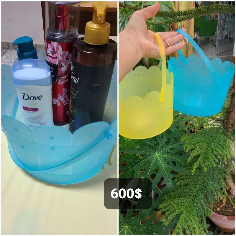 Cestico.plastico.sirve como.organizador o estuche para un regalo