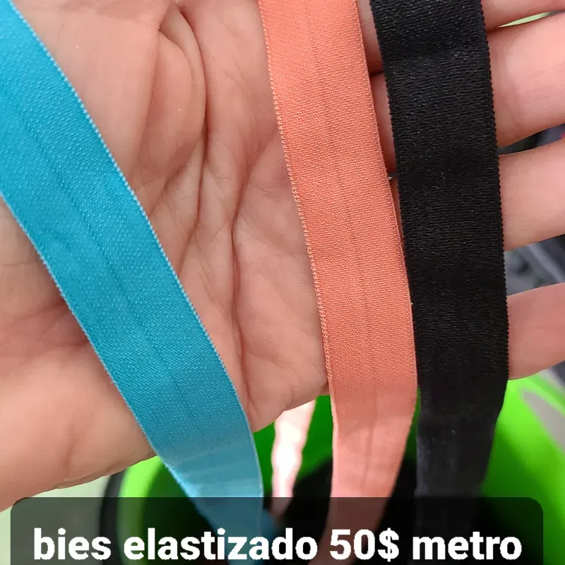 Cinta para cintillo  o bies elastizado.para usos en ropa 1,5 cm. Ancho.a 