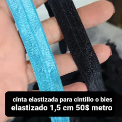 Cinta para cintillo  o bies elastizado.para usos en ropa 1,5 cm. Ancho.a 