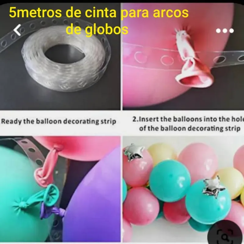 Cinta plástica para arco de globos 