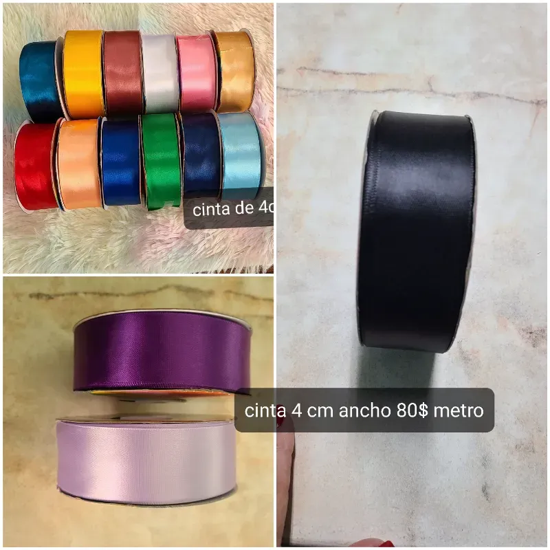 Cinta satin 4 cm ancho