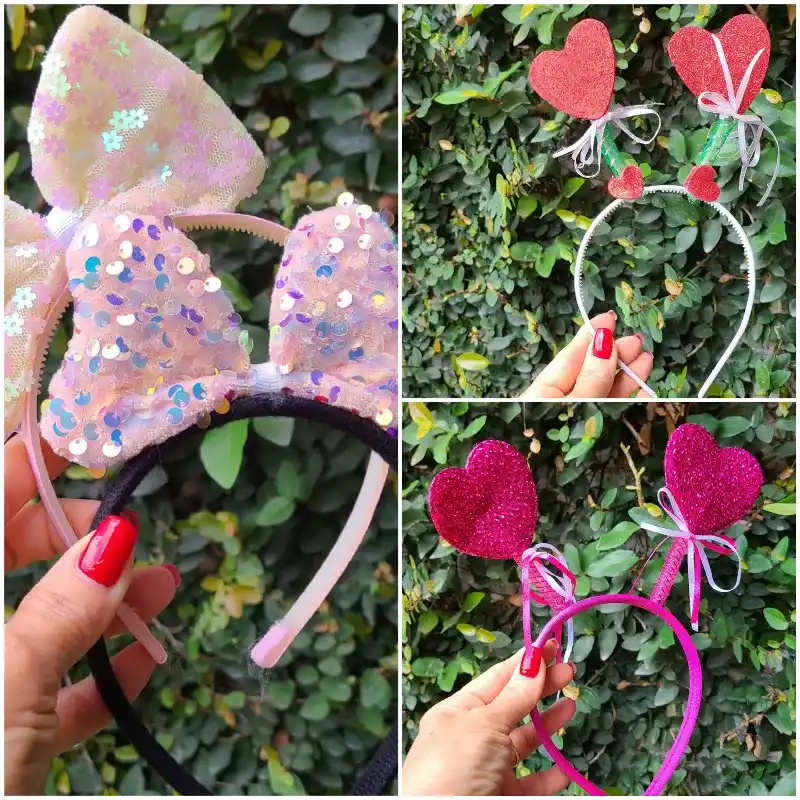 Cintillos  lazos y corazones