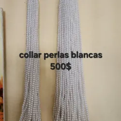 Collar perlas blanco