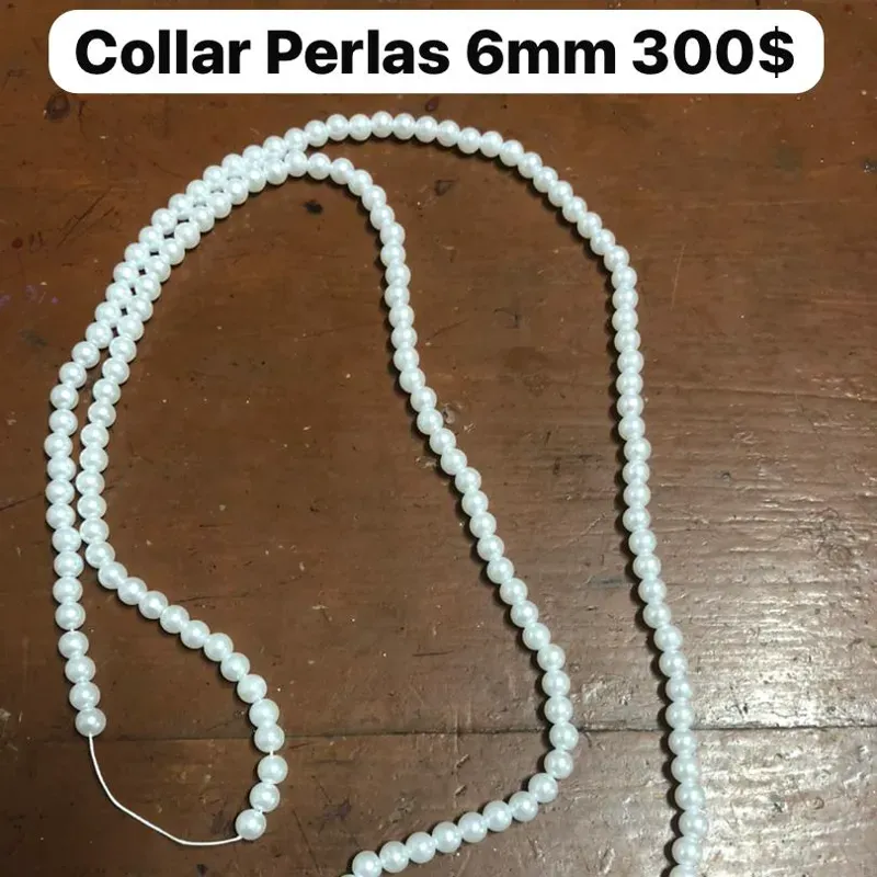 Collar perlas blancas 6mm